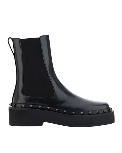 Valentino Garavani Black Calfskin Chelsea Boots