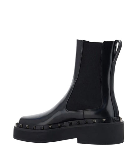 Valentino Garavani Black Calfskin Chelsea Boots