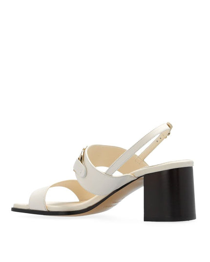 Salvatore Ferragamo White Calfskin Strap-On Sandals