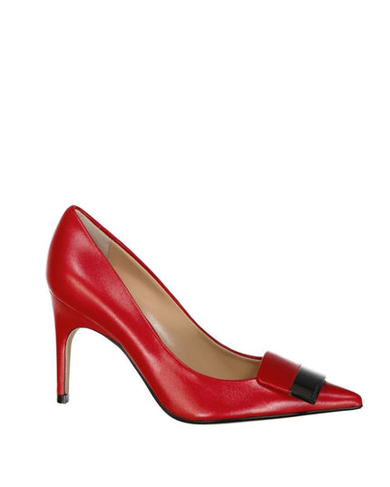 Sergio Rossi Red Calfskin High Heel Pumps