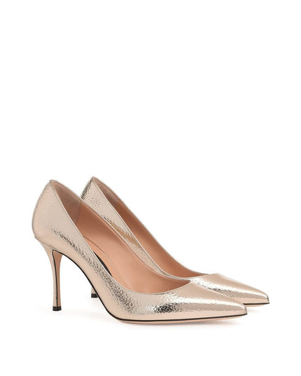 Sergio Rossi Rose Gold Calfskin High Heel Pumps