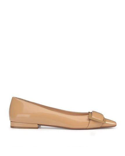 Sergio Rossi Brown Calfskin Ballet Flats