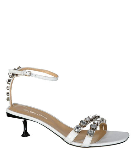 Sergio Rossi White Calfskin Strap-On Sandals