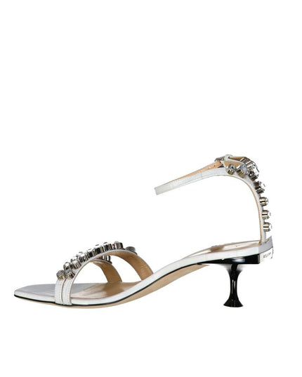 Sergio Rossi White Calfskin Strap-On Sandals