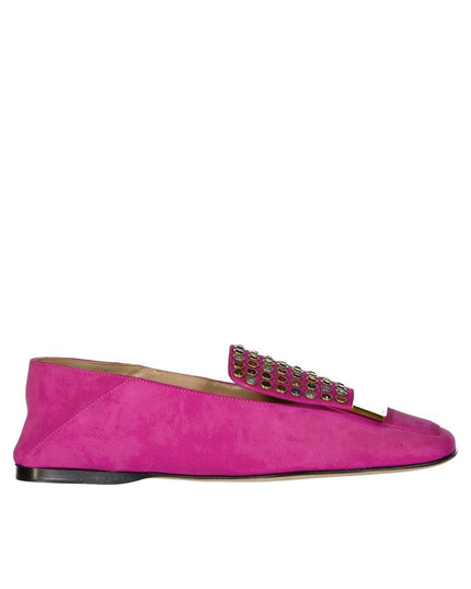 Sergio Rossi Multicolor Calfskin Slip-On Loafers