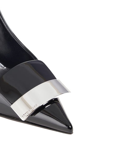 Sergio Rossi Black Calfskin High Heel Pumps