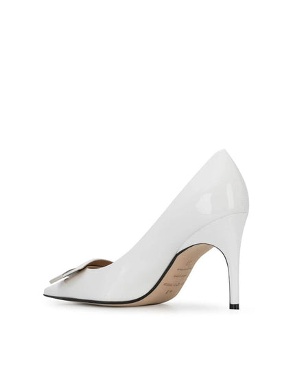 Sergio Rossi White Calfskin High Heel Pumps