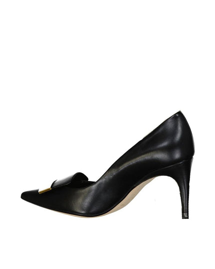 Sergio Rossi Black Calfskin High Heel Pumps