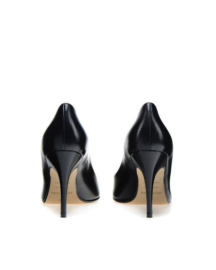 Sergio Rossi Black Calfskin High Heel Pumps