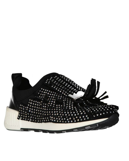 Sergio Rossi Black Fabric Chunky Sneakers