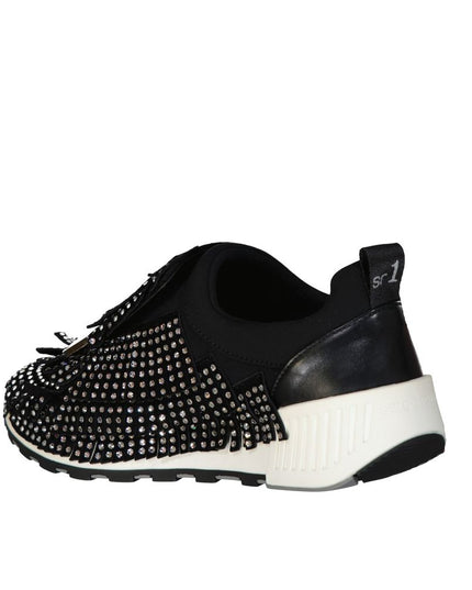 Sergio Rossi Black Fabric Chunky Sneakers