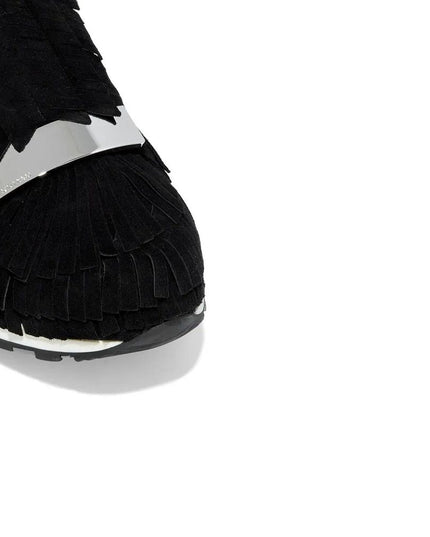 Sergio Rossi Black Fabric Athletic Sneakers