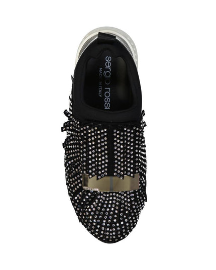 Sergio Rossi Black Fabric Chunky Sneakers