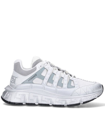 Versace White Calfskin Athletic Sneakers