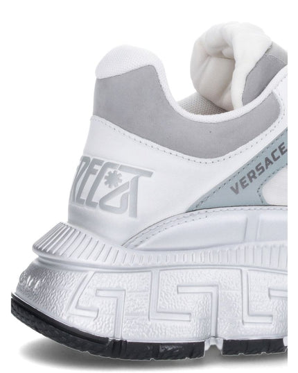 Versace White Calfskin Athletic Sneakers