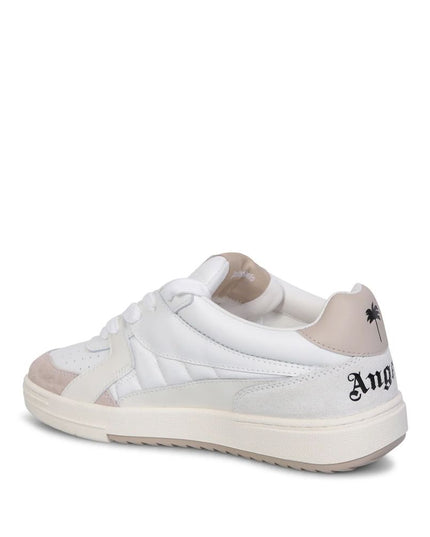 Palm Angels White Calfskin Low Top Sneakers