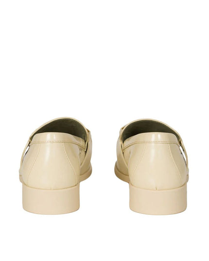 Bottega Veneta White Calfskin Slip-On Loafers