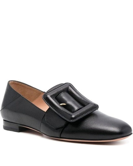 Bally Black Calfskin Slip-On Loafers
