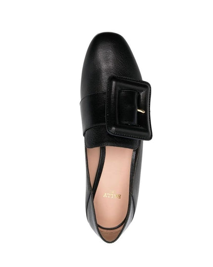 Bally Black Calfskin Slip-On Loafers