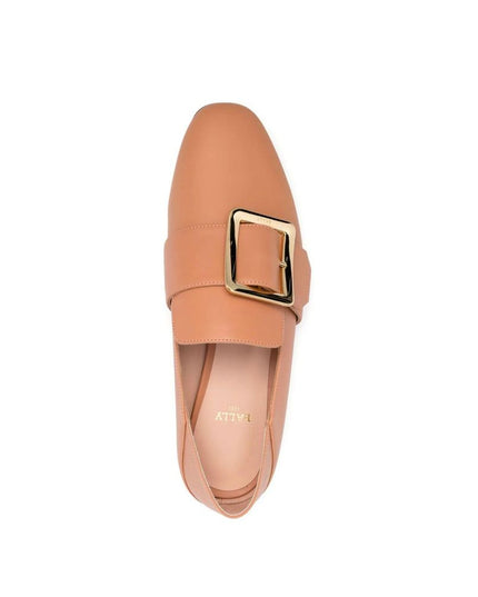 Bally Beige Calfskin Slip-On Loafers