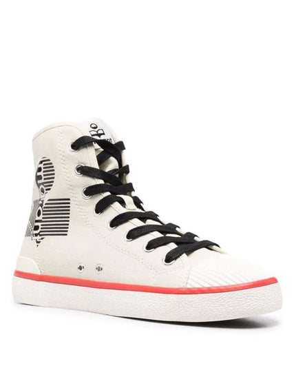 Isabel Marant Beige Canvas High Top Sneakers