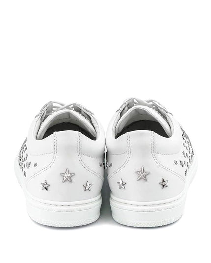 Jimmy Choo White Calfskin Low Top Sneakers