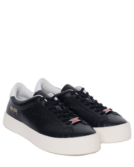 Kenzo Black Calfskin Low Top Sneakers