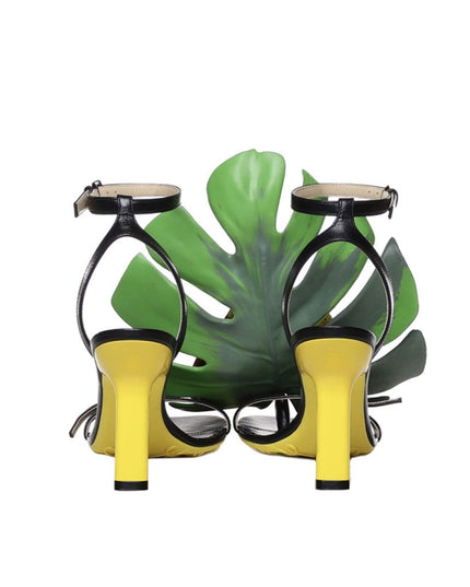 Loewe Black Lamb Leather Stiletto Heel Sandals