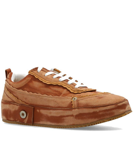 Loewe Brown Calfskin Platform Sneakers