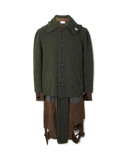 Maison Margiela Green Polyamide Coat