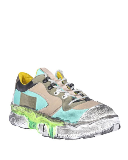Maison Margiela Green Fabric Chunky Sneakers