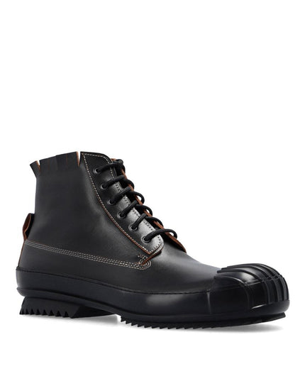 Maison Margiela Black Calfskin Lace-Up Boots