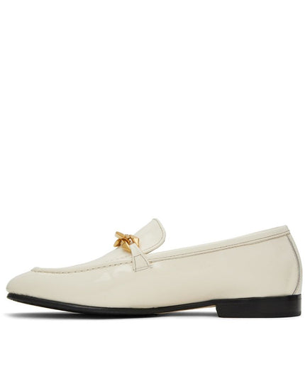 Jimmy Choo White Calfskin Slip-On Loafers