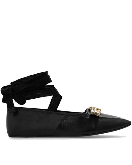 Gucci Black Calfskin Ballet Flats