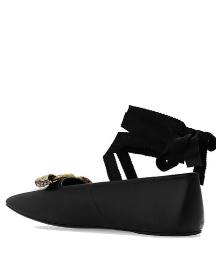 Gucci Black Calfskin Ballet Flats