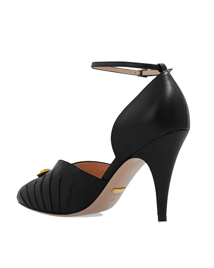 Gucci Black Leather High Heel Pumps