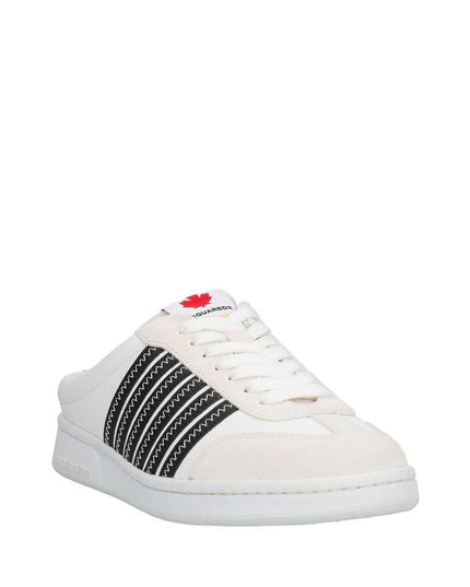 Dsquared² White Calfskin Low Top Sneakers