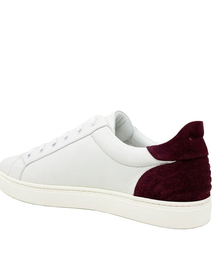 Dolce & Gabbana White Calfskin Low Top Sneakers