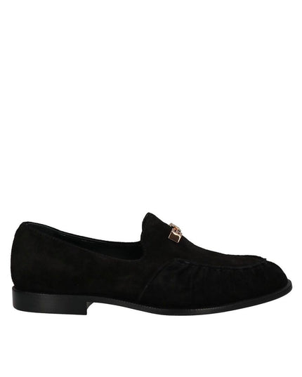 Giuseppe Zanotti Black Calfskin Slip-On Loafers