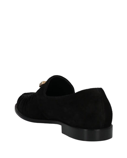 Giuseppe Zanotti Black Calfskin Slip-On Loafers