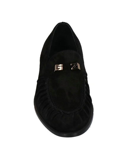 Giuseppe Zanotti Black Calfskin Slip-On Loafers