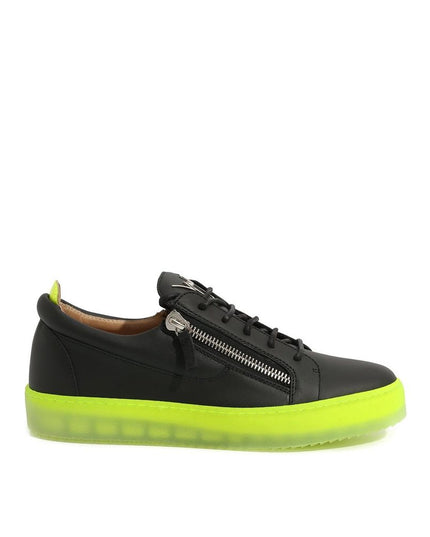 Giuseppe Zanotti Black Calfskin Low Top Sneakers