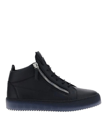 Giuseppe Zanotti Black Calfskin High Top Sneakers