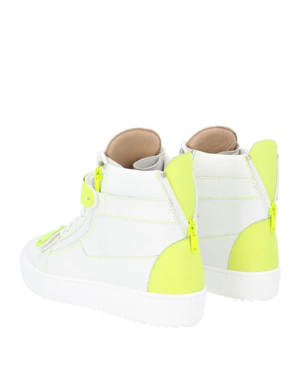 Giuseppe Zanotti White Calfskin High Top Sneakers