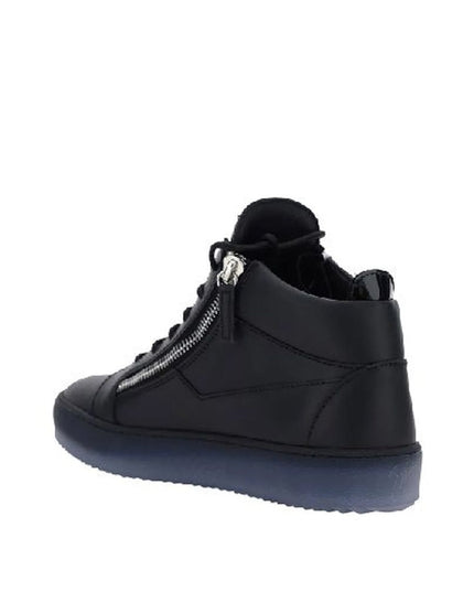 Giuseppe Zanotti Black Calfskin High Top Sneakers