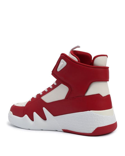 Giuseppe Zanotti Red Calfskin High Top Sneakers