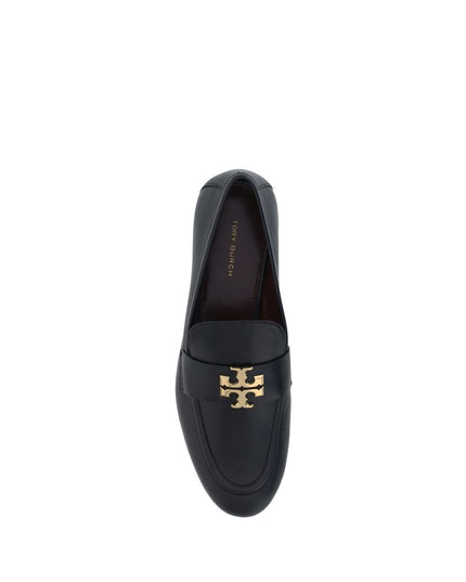 Tory Burch Black Calf Leather Bos Taurus Slip-On Loafers