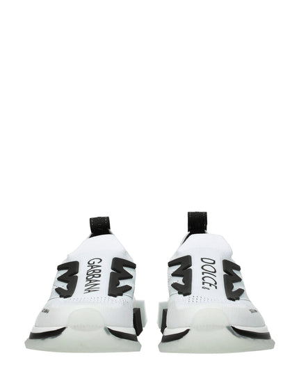 Dolce & Gabbana White Fabric Athletic Sneakers