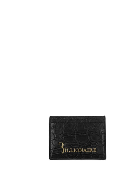 Billionaire Italian Couture Black Crocodile Cardholder