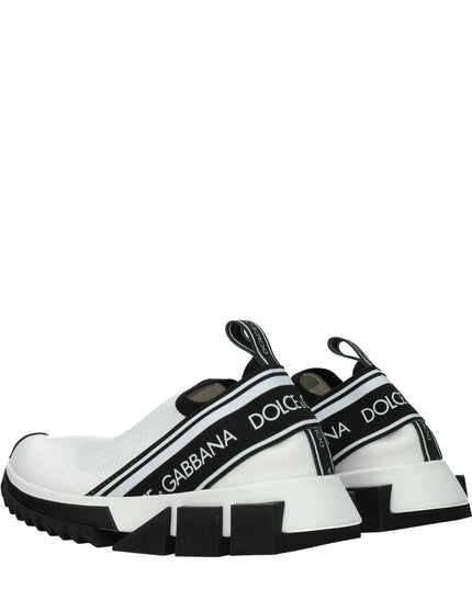 Dolce & Gabbana White Fabric Chunky Sneakers